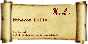 Moharos Lilla névjegykártya