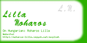 lilla moharos business card